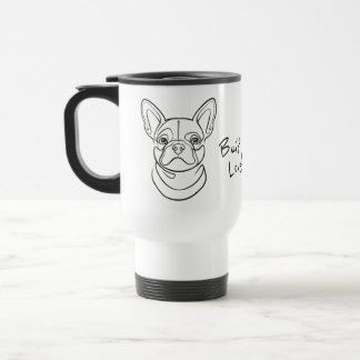 Mug De Voyage Ligne artistique Bouledogue français. Construit pe