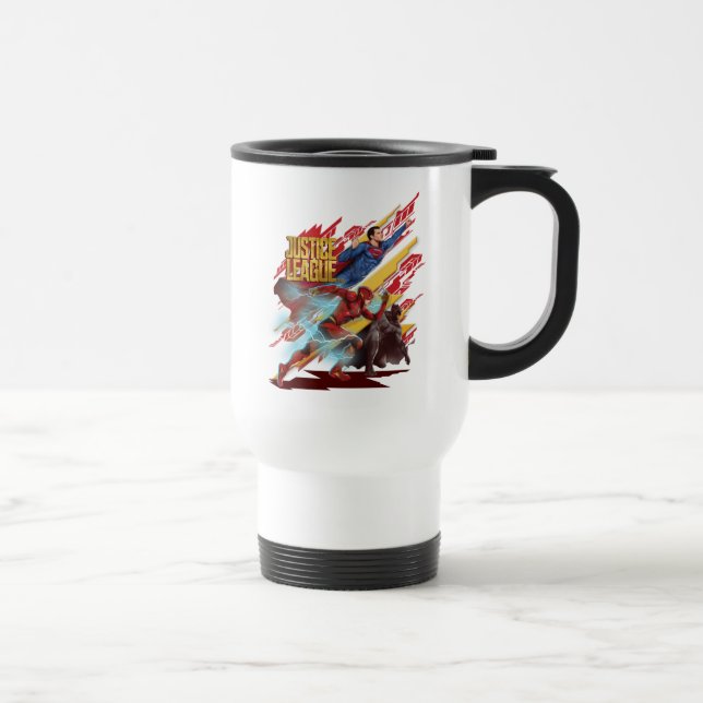 Mug De Voyage Ligue de Justice | Badge Superman, Flash et Batman (Droite)