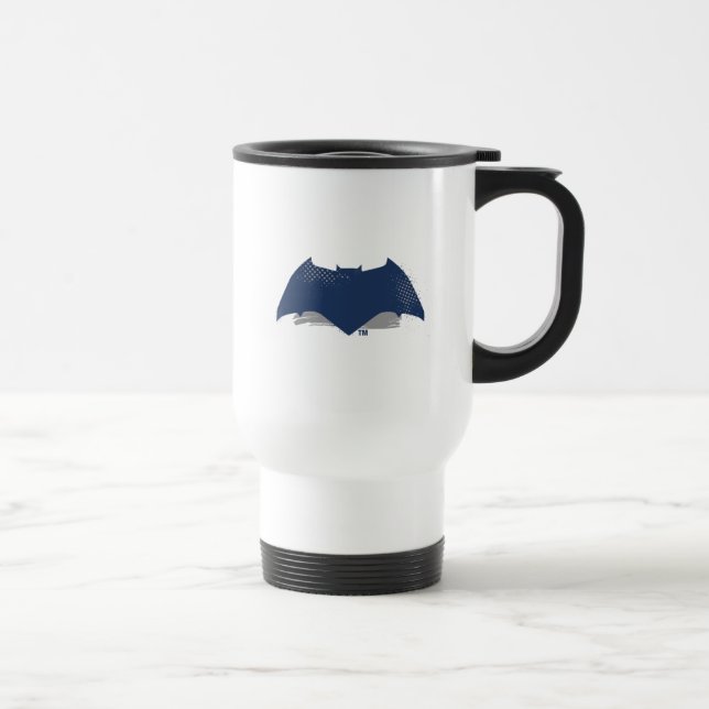 Mug De Voyage Ligue de Justice | Symbole Batman de brosse et dem (Droite)
