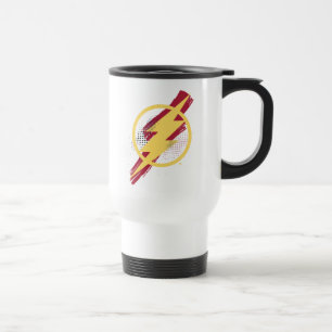 Mug De Voyage Ligue de Justice   Symbole Flash brosse et demi-to
