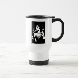Mug De Voyage Ligue de Justice   Wonder Woman Noir Pop Art