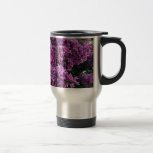 Mug De Voyage lilas rose violet   photo florale rose romantique