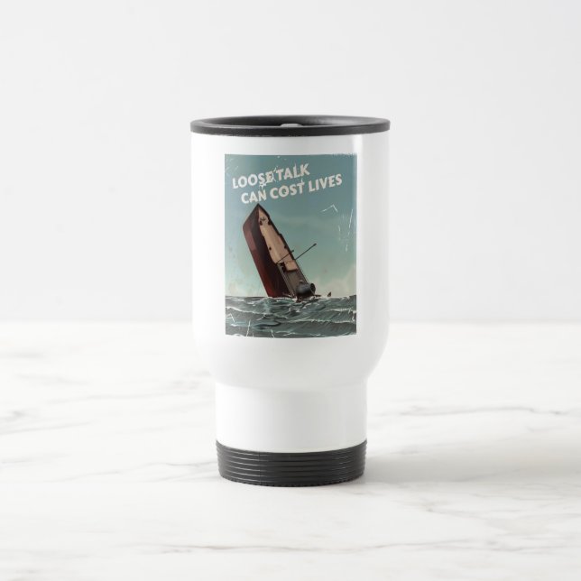 Mug De Voyage L'imprudence coûte des vies Affiche de la Seconde  (Centre)