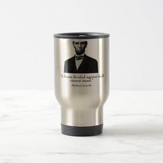 Mug De Voyage Lincoln et citation (Centre)