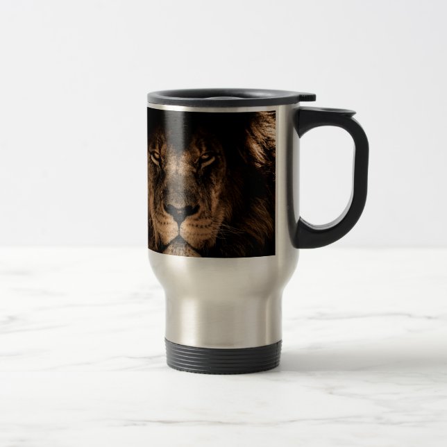 Mug De Voyage lion d'afrique yeux fermés (Droit)