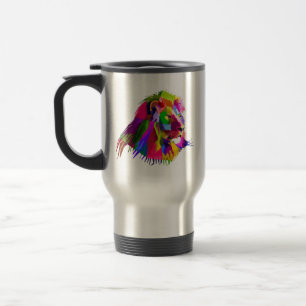 Mug De Voyage Lion Head Prismatic Pop Art Design-62502