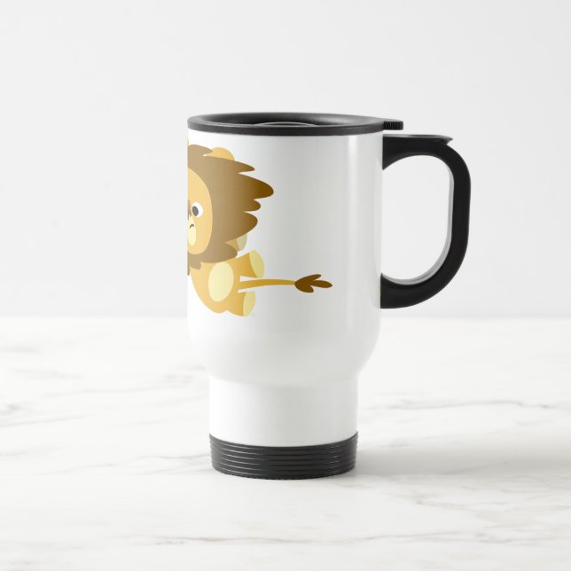 Mug De Voyage Lions caricaturaux mignons dans un banc de navette (Droite)