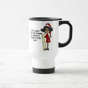Mug De Voyage Liste du garçon vilain de Père Noël