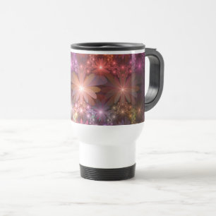 Mug De Voyage Lit De Fleurs Coloré brillant Abstrait Fractage Ar
