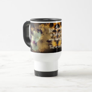 Mug De Voyage Live Simply Blossoms Inspiré Personnalisé