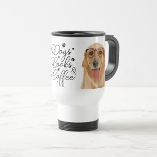 Mug De Voyage Livres Lecture Café Chiot Chien Retriever Doré