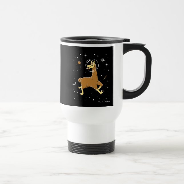 Mug De Voyage Llama Animaux Dans L'Espace (Droite)