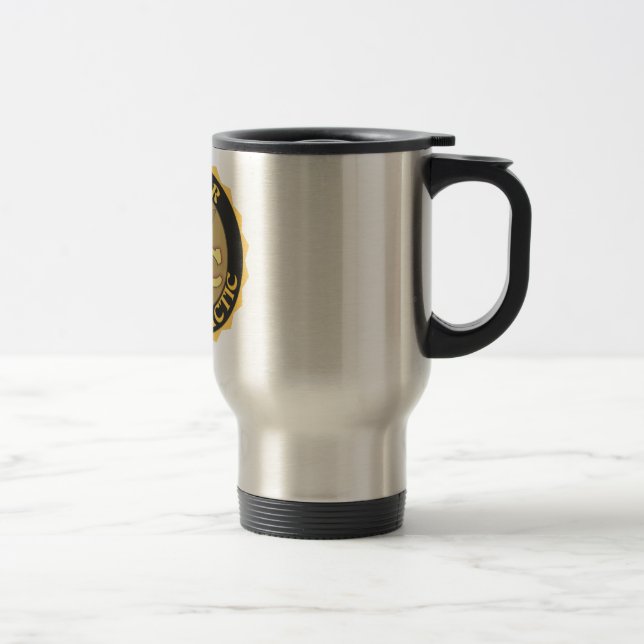 MUG DE VOYAGE LOGO DE C.C - DOCTEUR CHIROPRACTIC CADUCEUS (Droit)