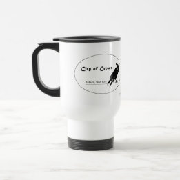 Mug De Voyage Logo de la ville de Crows en acier inoxydable blan