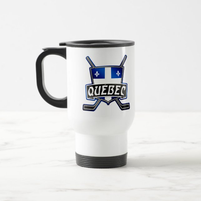 Mug De Voyage Logo du drapeau du hockey du Québec (Gauche)
