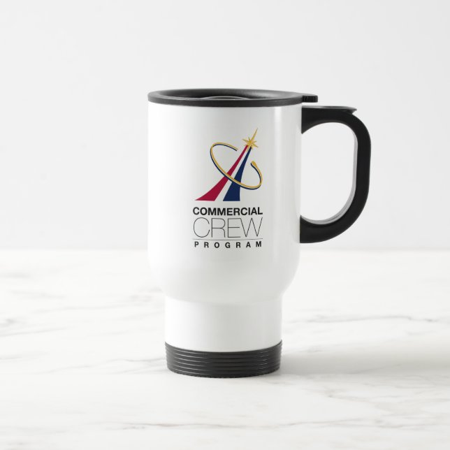 Mug De Voyage Logo du programme d'équipage commercial de la NASA (Droite)