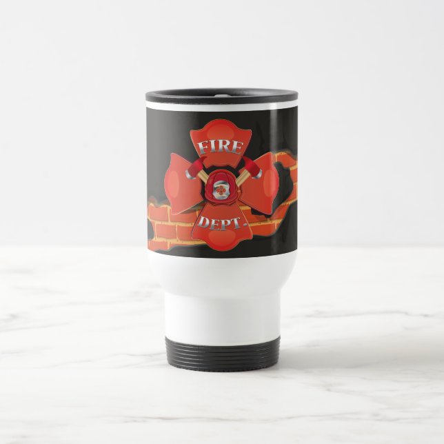 Mug De Voyage Logo du service d'incendie (Centre)