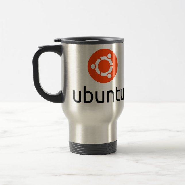 Mug De Voyage Logo d'Ubuntu Linux (Gauche)