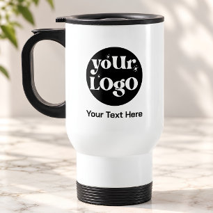 Mug De Voyage Logo et texte minimaliste Entreprise
