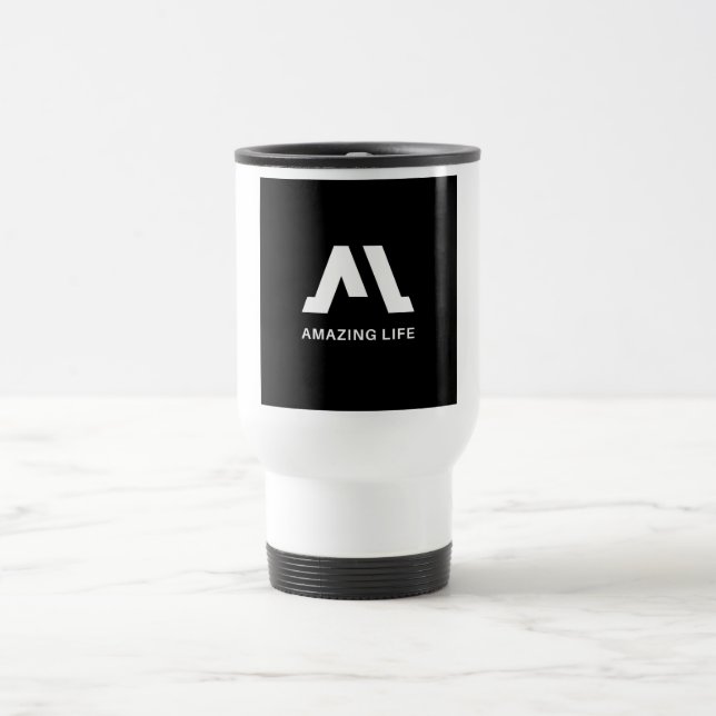 Mug De Voyage Logo monochrome A de Vie Incroyable (Centre)