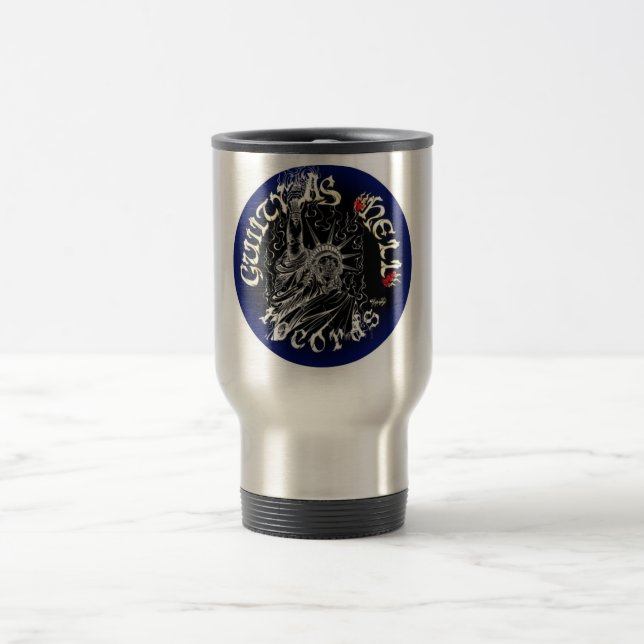 Mug De Voyage Logo noir et bleu (Centre)