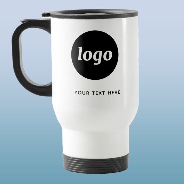 Mug De Voyage Logo simple et commerce de texte (Logo custom text business promotional travel mug)