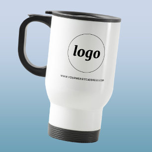 Mug De Voyage Logo simple et promotion de l'entreprise textuelle