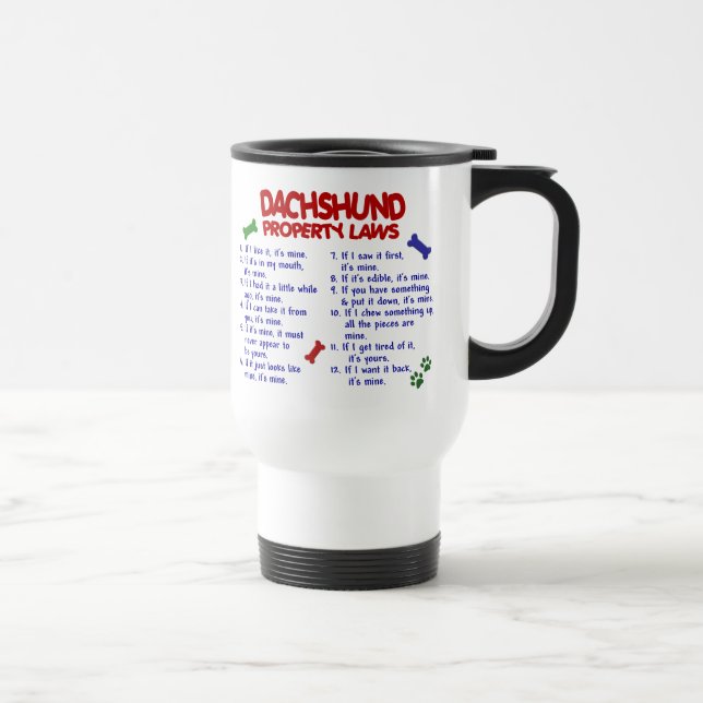 Mug De Voyage Lois 2 de propriété de teckel (Droite)