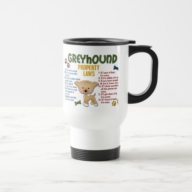 Mug De Voyage Lois 4 de propriété de lévrier (Droite)