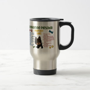 Mug De Voyage Lois 4 de propriété de Pinscher de dobermann