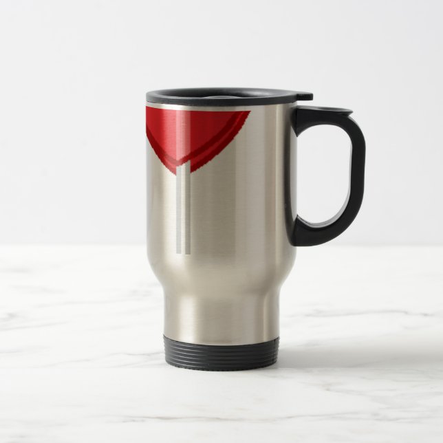 Mug De Voyage lollipop à coeur rouge (Droit)