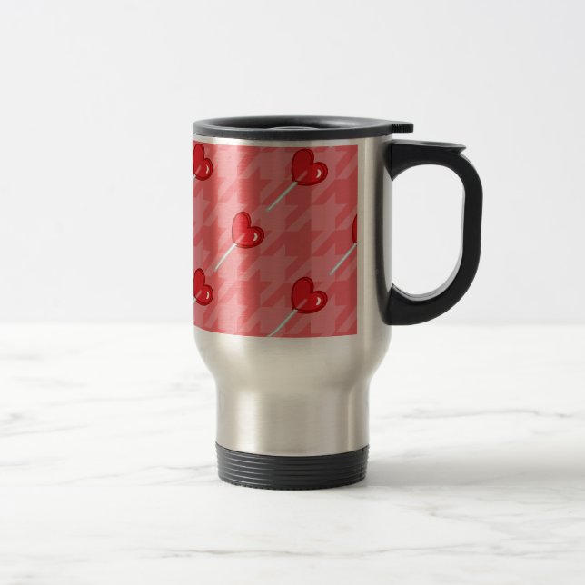 Mug De Voyage lollipop coeur rose (Droit)