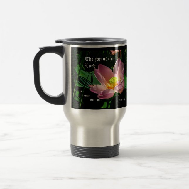 Mug De Voyage Lotus Blossom Néhémie 8:10 (Gauche)