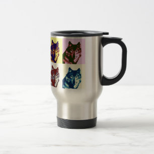 Mug De Voyage Loup d'art pop