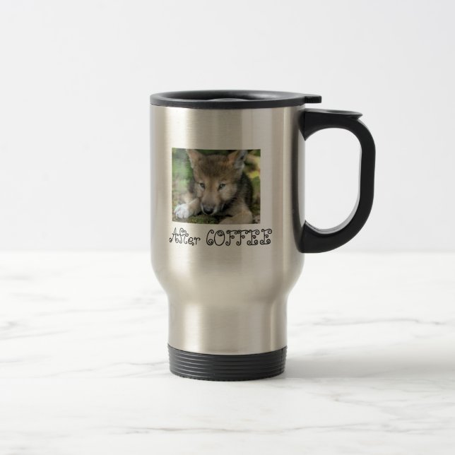 Mug De Voyage Loup de café (Droit)