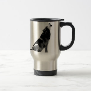 Mug De Voyage Loup de Howling blanc noir