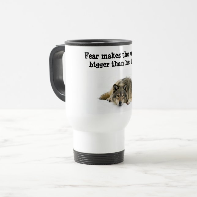 Mug De Voyage Loup Gris (Devant gauche)