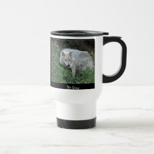 Mug De Voyage Loup gris blanc Faune animal Photo