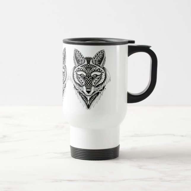 Mug De Voyage Loup rusé (Droite)