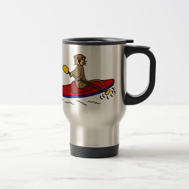 Mug De Voyage Loutre drôle Kayaking (Droit)
