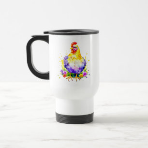 Mug De Voyage Louvain de poulet alimenté par du café