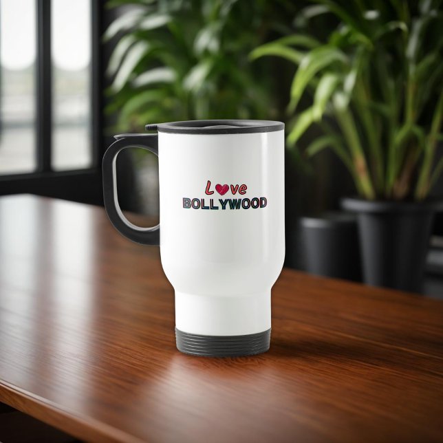 MUG DE VOYAGE "LOVE BOLLYWOOD" APPRÉCIATION DE LA CINÉMA INDIENN (Créateur téléchargé)