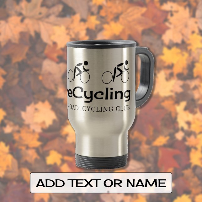 Mug De Voyage Love cyclisme typographie texte personnalisé (Créateur téléchargé)