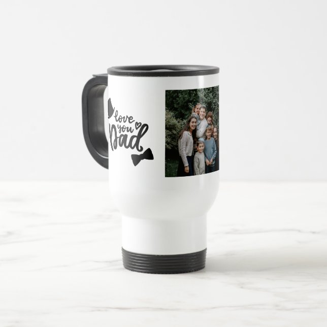 Mug De Voyage Love You Dad - Script Fête des pères superposition (Devant gauche)