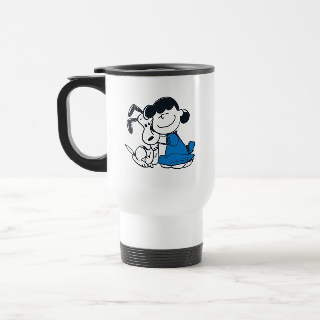 Mug De Voyage Lucy Hugging Snoopy (Gauche)