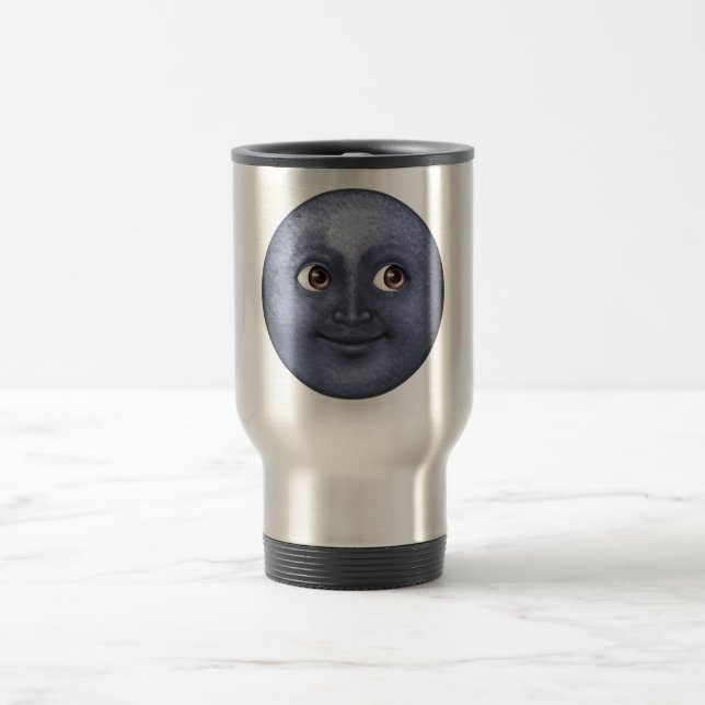Mug De Voyage Lune bleu foncé - Emoji (Centre)