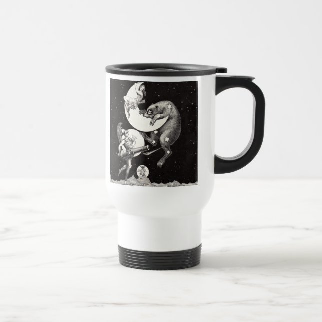 Mug De Voyage Lune céleste ciel Univers Dieu Nuit Illustration (Droite)