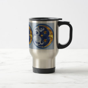 Mug De Voyage Lune céleste et étoiles