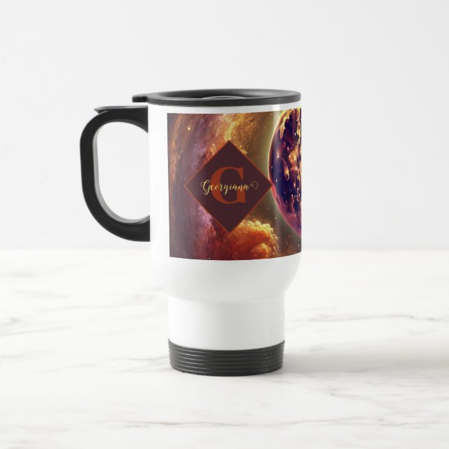 Mug De Voyage Lune de récolte de galaxie automatique personnalis (Gauche)