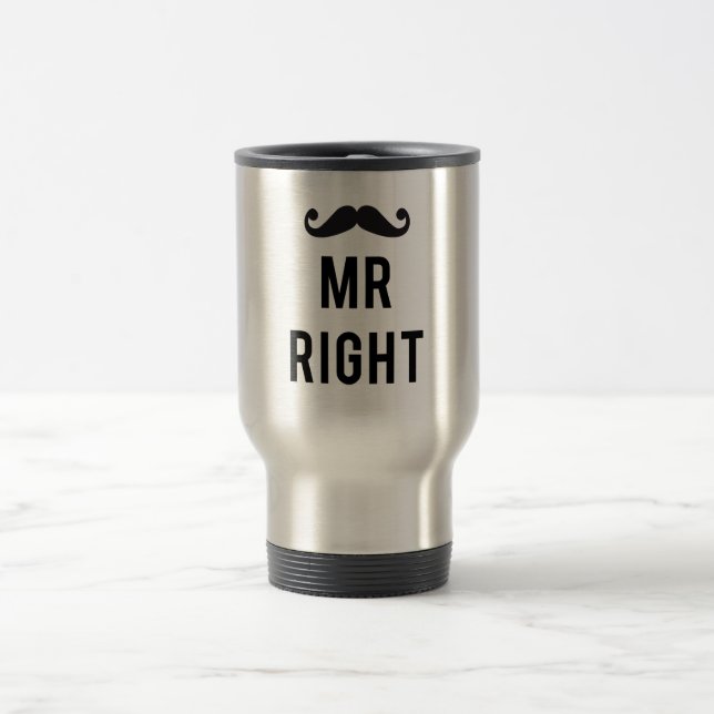 Mug De Voyage M. bonne conception des textes avec la moustache (Centre)